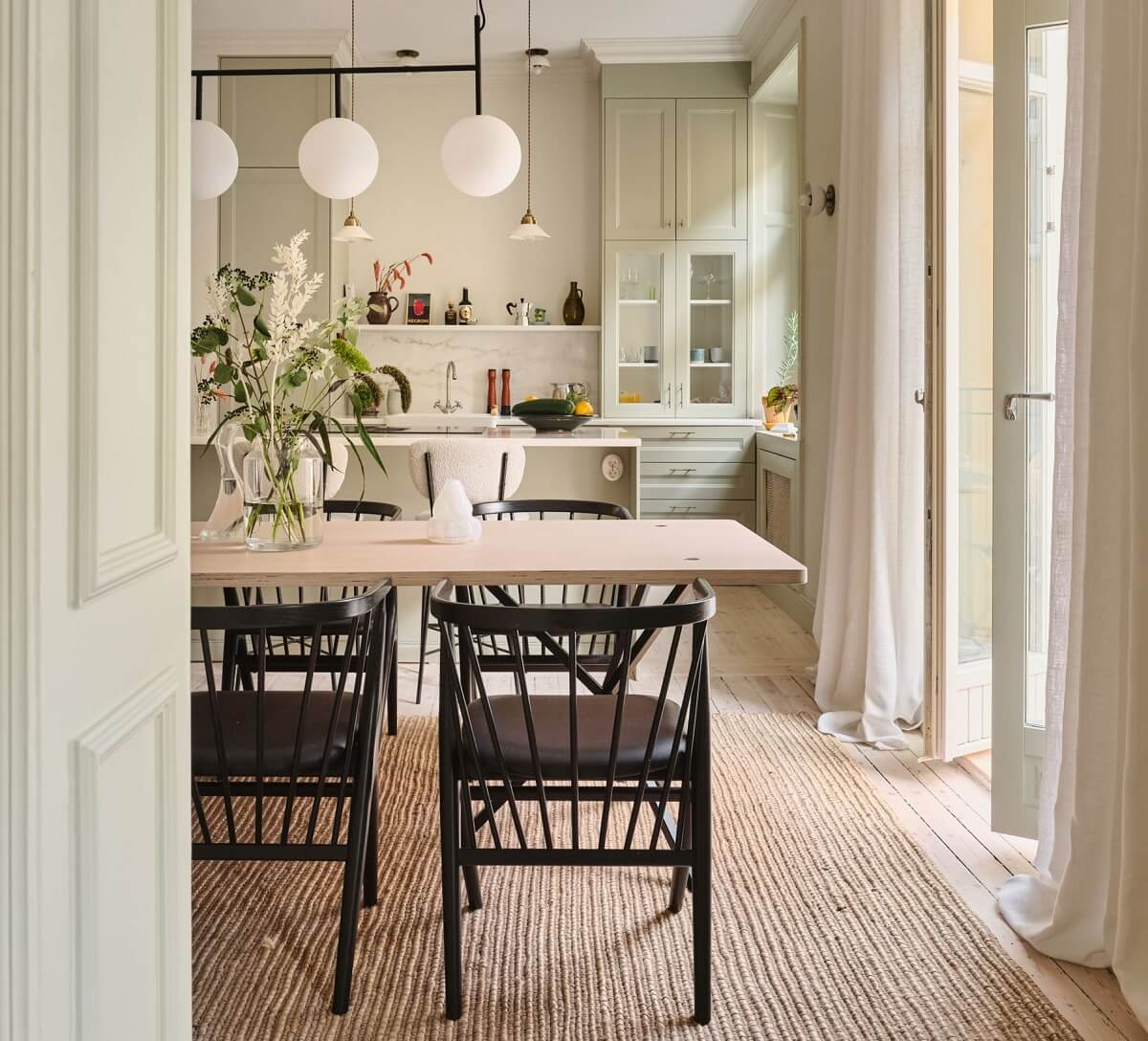 A Light Filled Duplex Apartment in Sweden 1 light kitchen and dining room