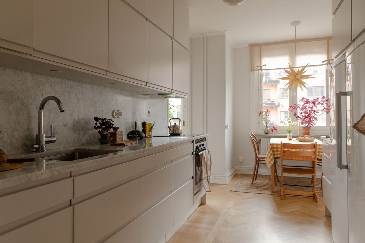 A Light Colored Swedish Apartment 11 light modern kitchen