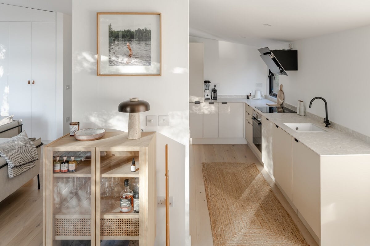 A Scandinavian-Inspired Cabin in the Woods 8 light modern kitchen