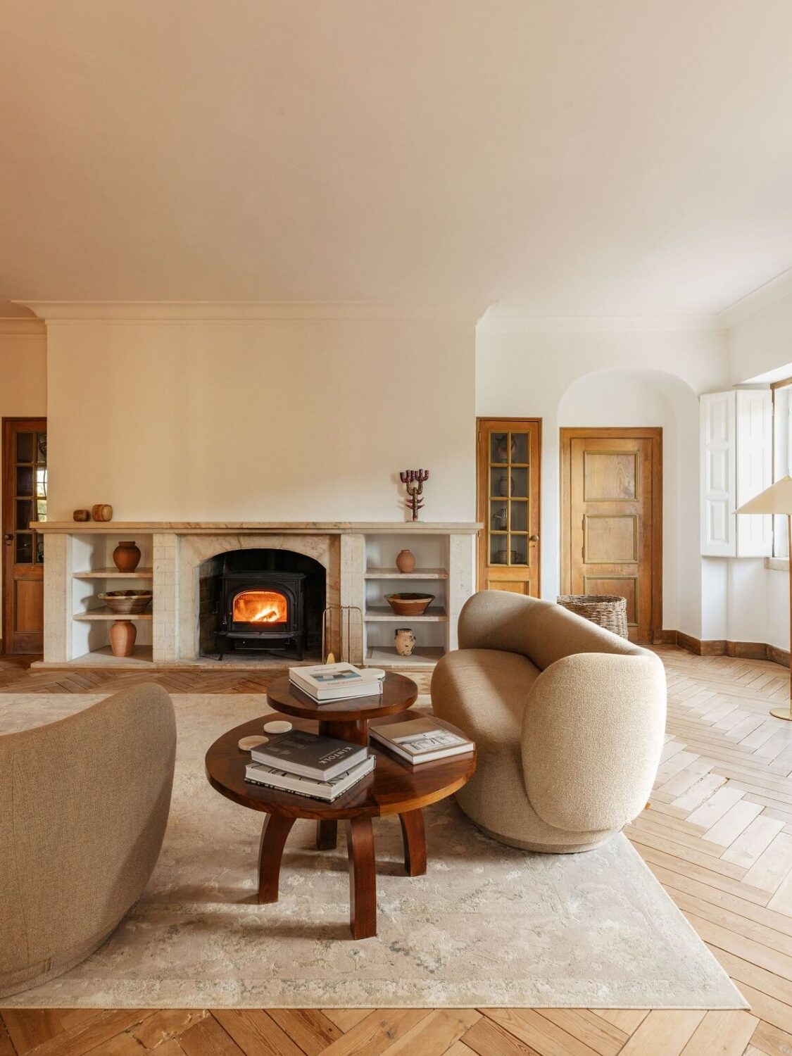 A Renovated Pink Manor House in Portugal 2 living room in historic manor house portugal nordroom