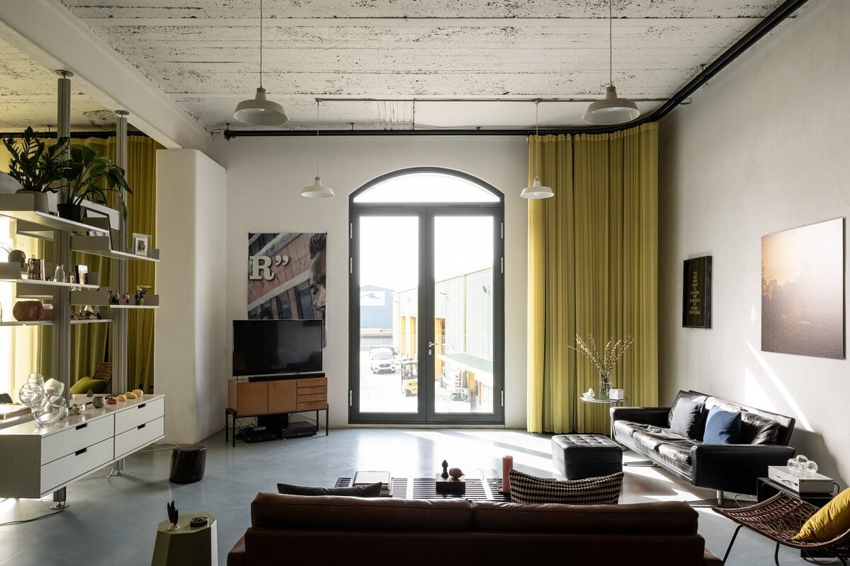 An Industrial English Loft with Yellow Color Pops 7 london loft with yellow color accents