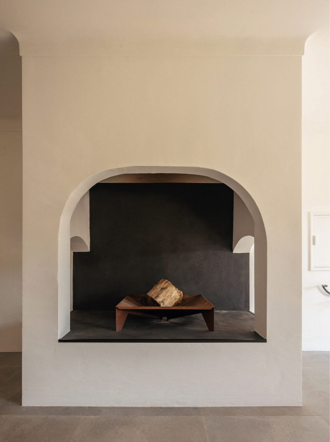 A Renovated Pink Manor House in Portugal 4 modern fireplace renovated manor house portugal nordroom