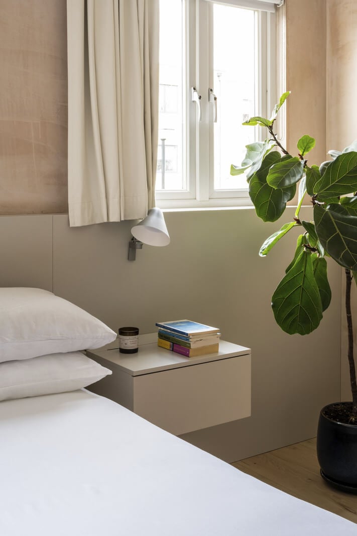 A Modern London Home with Plaster Walls 13 modern nightstand