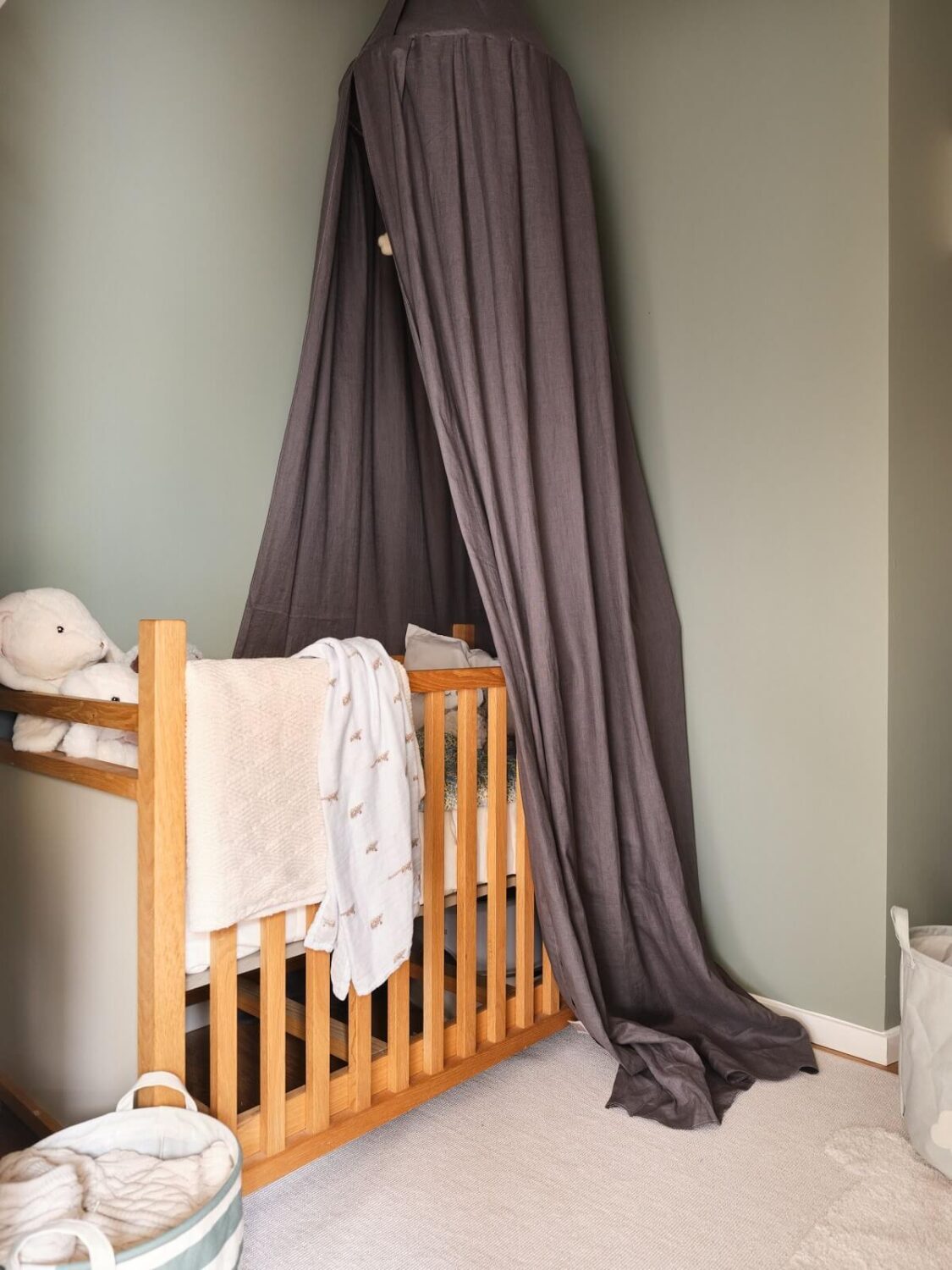 A Light Filled Duplex Apartment in Sweden 24 nursery with canopy