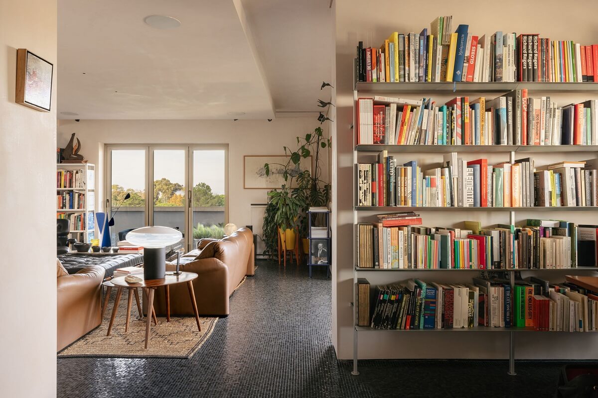 open plan layout The Suspended Garden: An Architect-Designed Mid-Century Lisbon Apartment