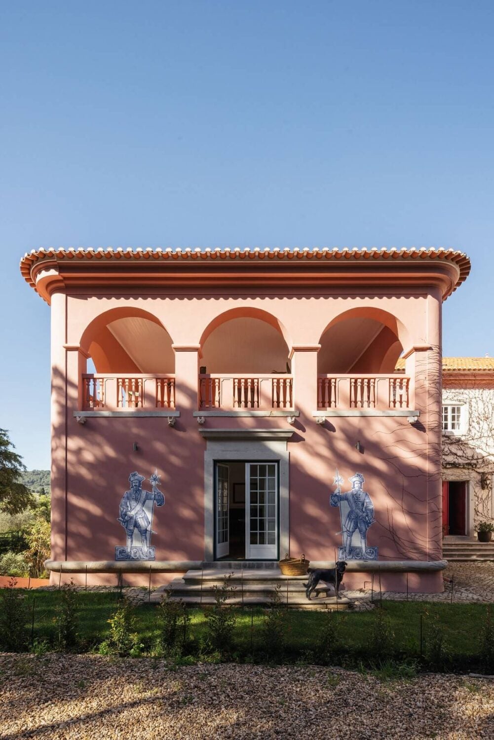 Best of 2024: Architecture 11 pink manor house portugal with covered terraces nordroom
