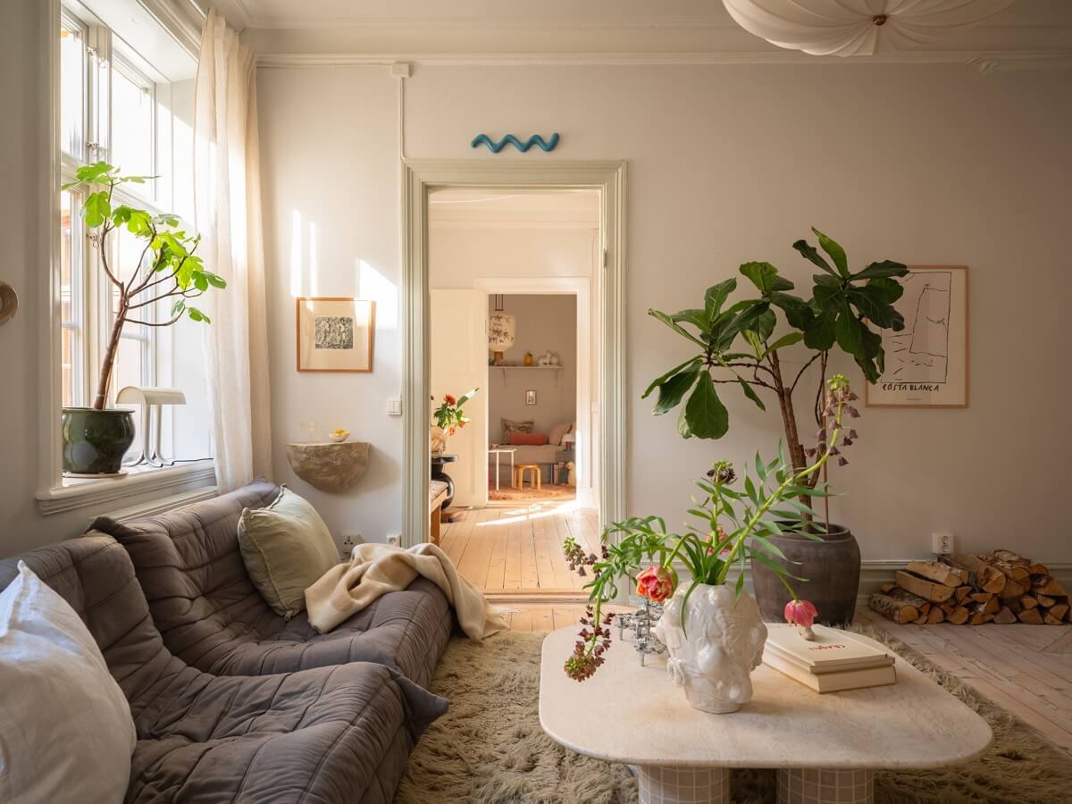 Light Rooms and Soft Color Tones in a Swedish Apartment 8 serene scandi living room