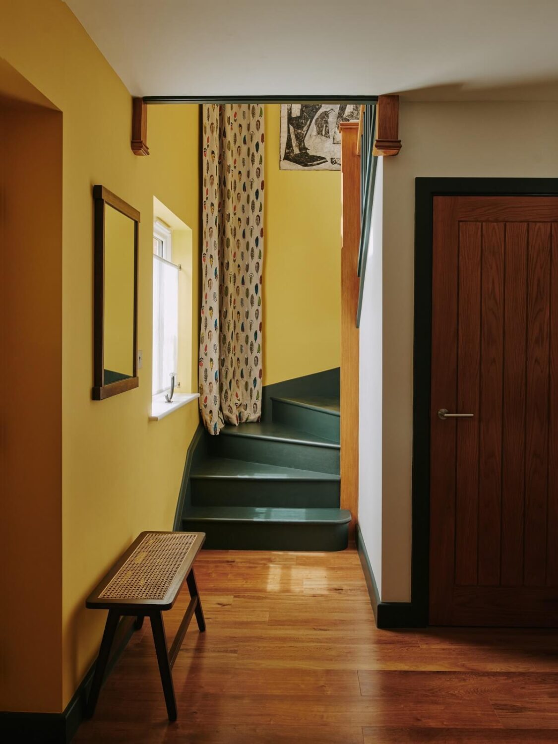 Persian and British Influences in a Cotswolds Family Home 9 staircase-with-yellow-wall-nordroom