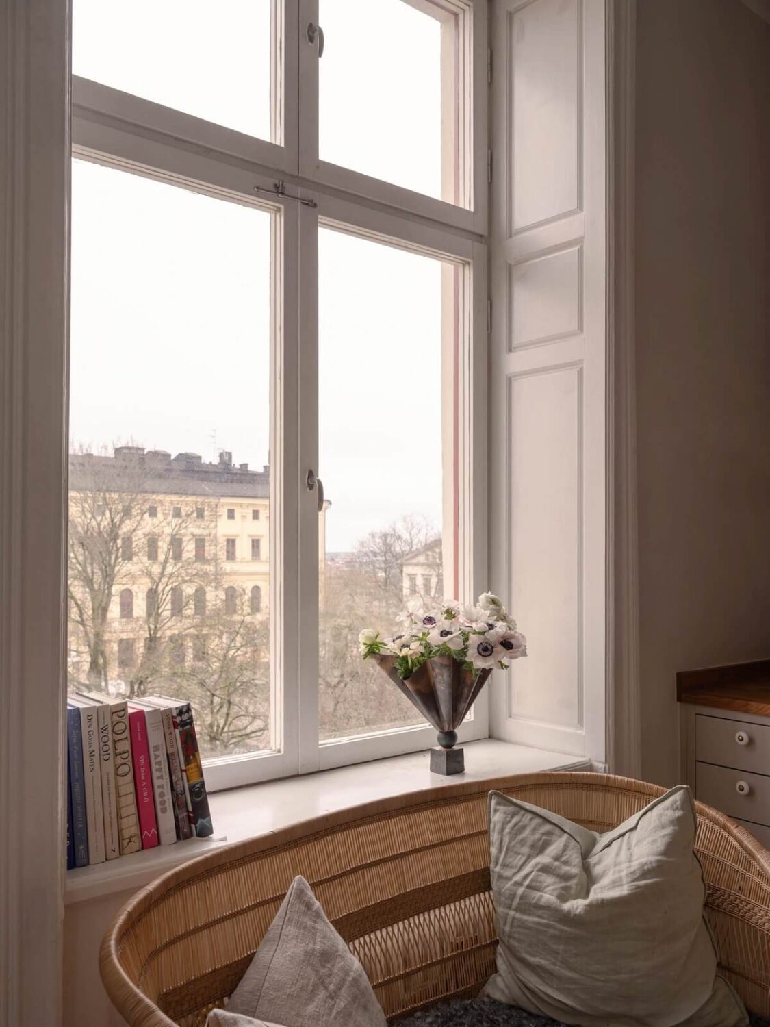 Elsa Billgren's Serene Stockholm Apartment is For Sale 12 stockholm view from kitchen window