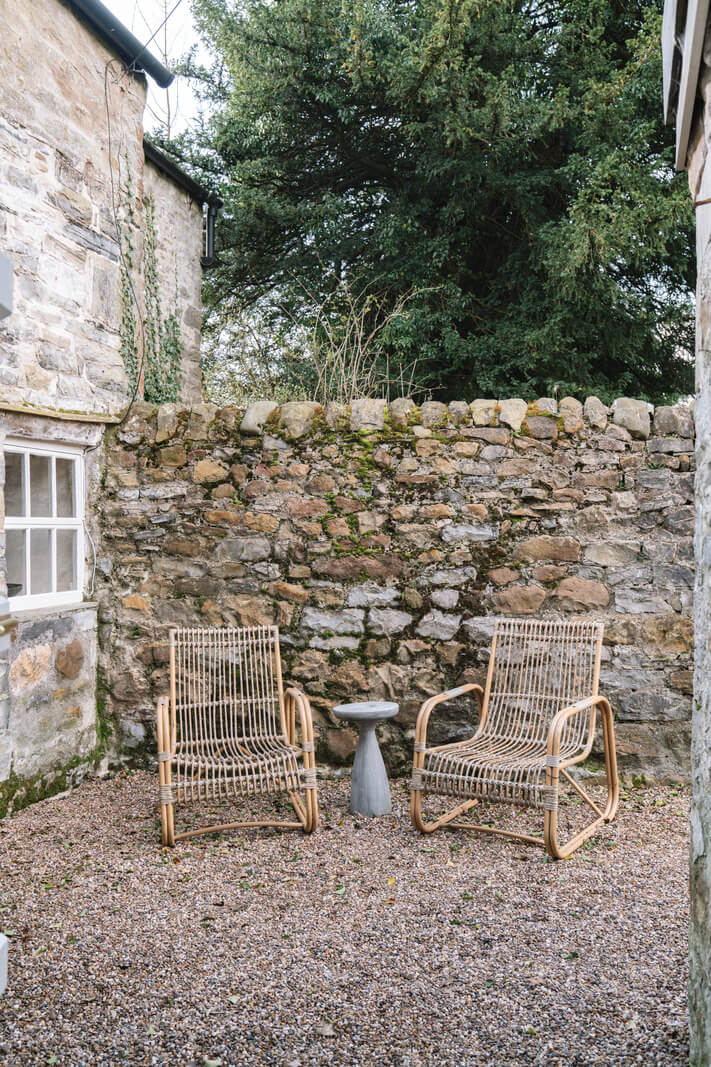 Contemporary Interiors in a Historic English House 21 walled garden seating