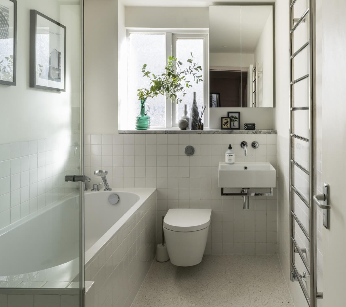 A Modern London Home with Plaster Walls 20 white bathroom 1 A Modern London Home with Plaster Walls