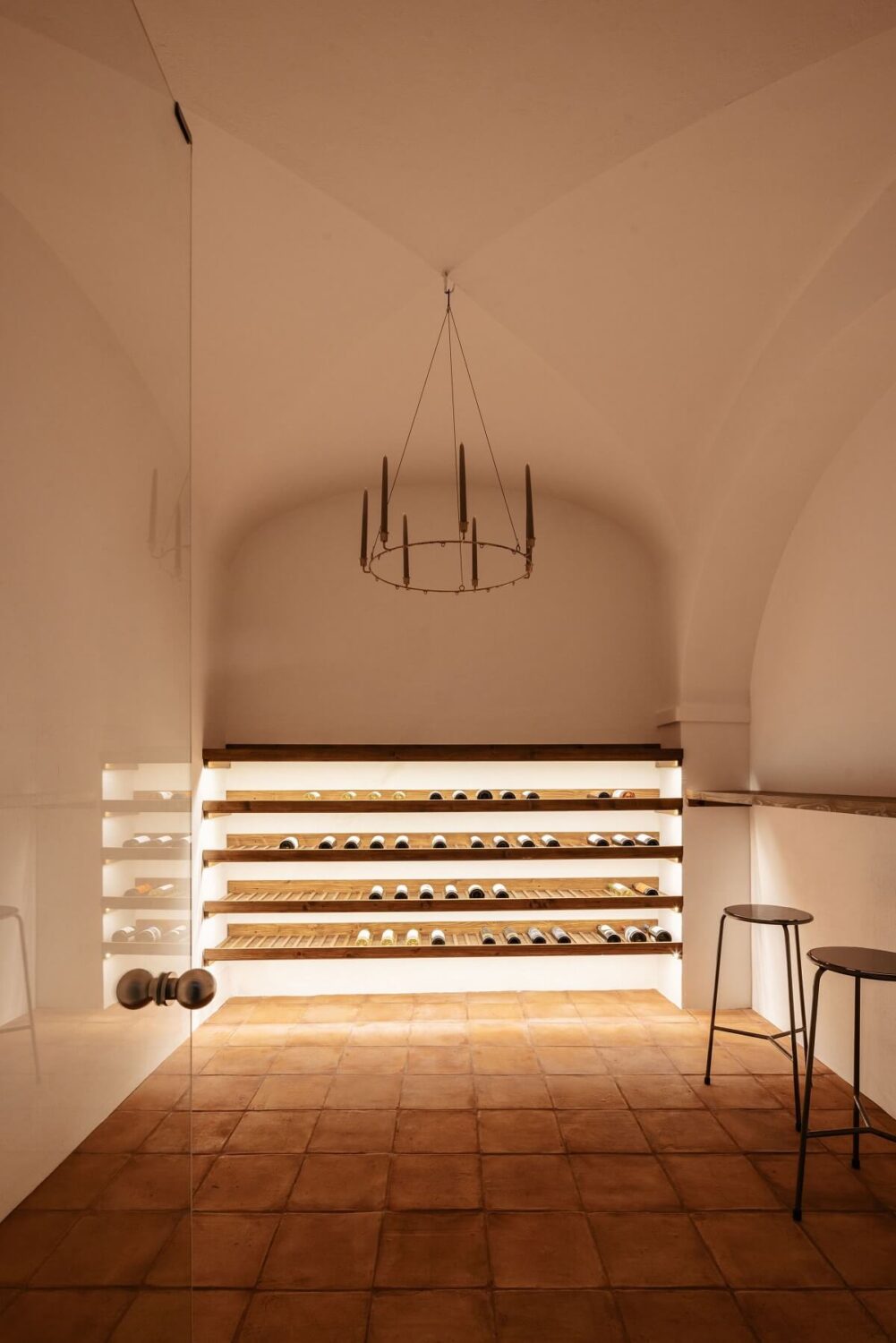A Renovated Pink Manor House in Portugal 14 wine cellar