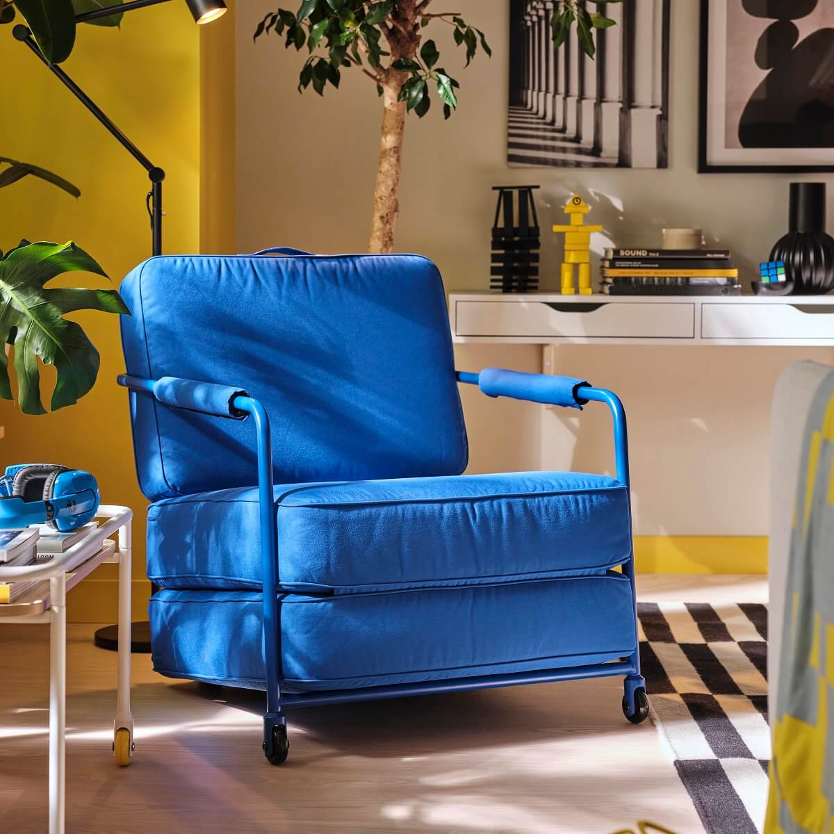IKEA BRÄNNBOLL: A New Gaming Collection with Colorful Products 5 IKEA-BRANNBOLL-blue-lounge-chair-nordroom