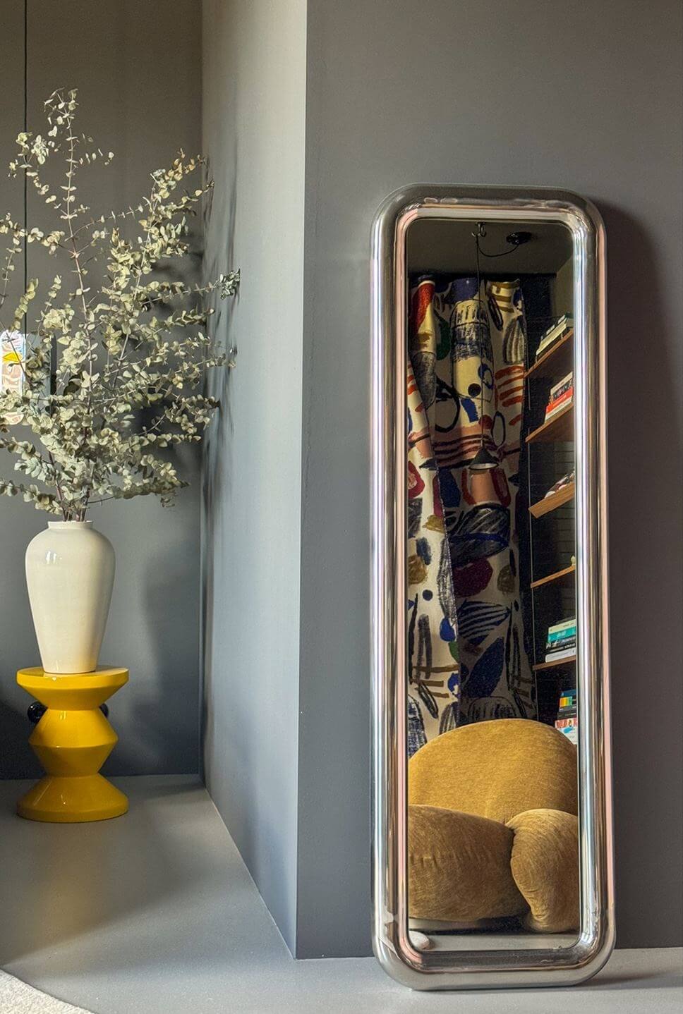 Color and Graphic Design in the Home of a Dutch Interior Stylist 28 bedroom detail