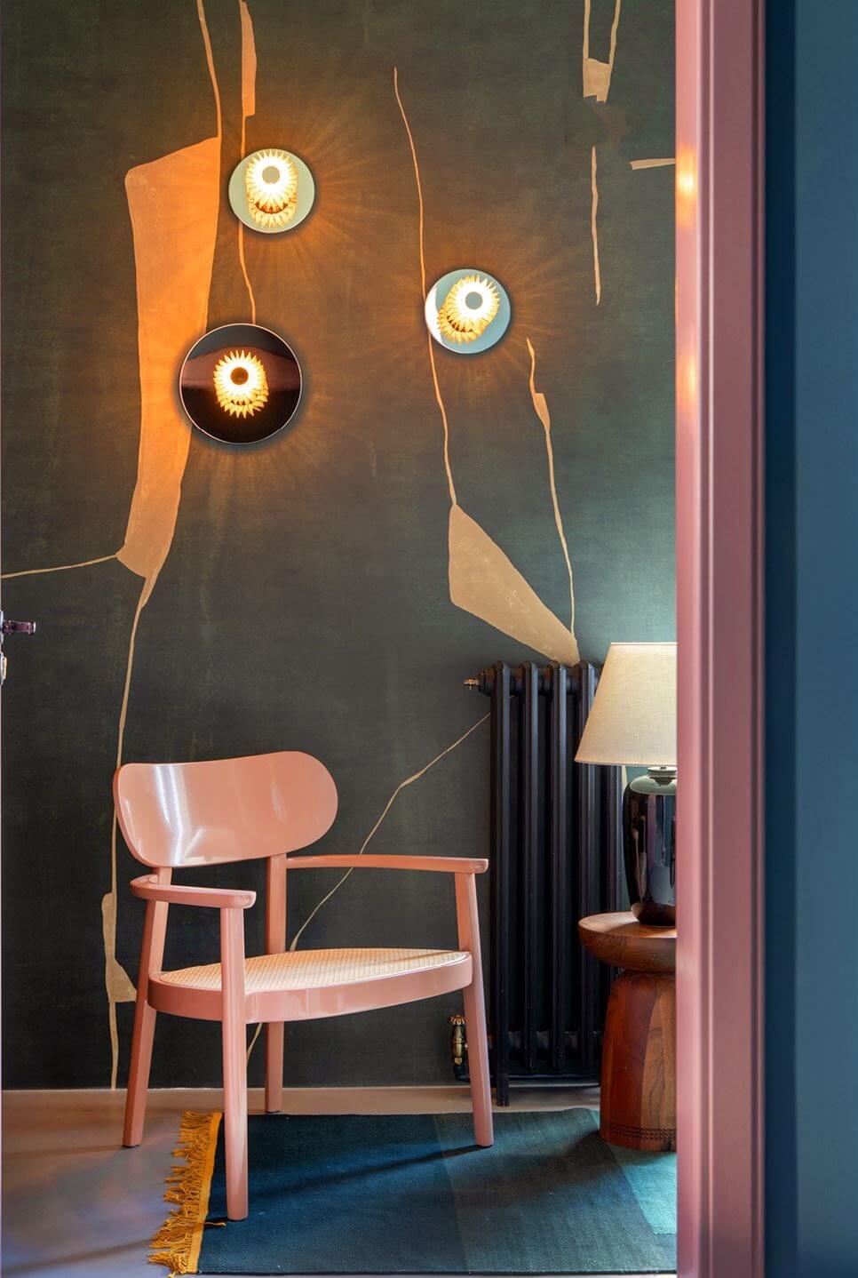 Color and Graphic Design in the Home of a Dutch Interior Stylist 37 bedroom wallpaper