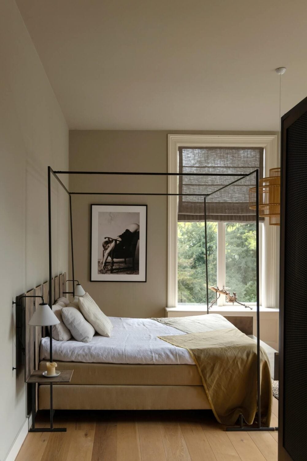 A Warm Atmosphere in a Historic Dutch Villa 19 bedroom with canopy bed