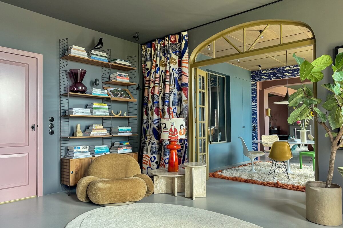 Color and Graphic Design in the Home of a Dutch Interior Stylist 29 bedroom with reading nook
