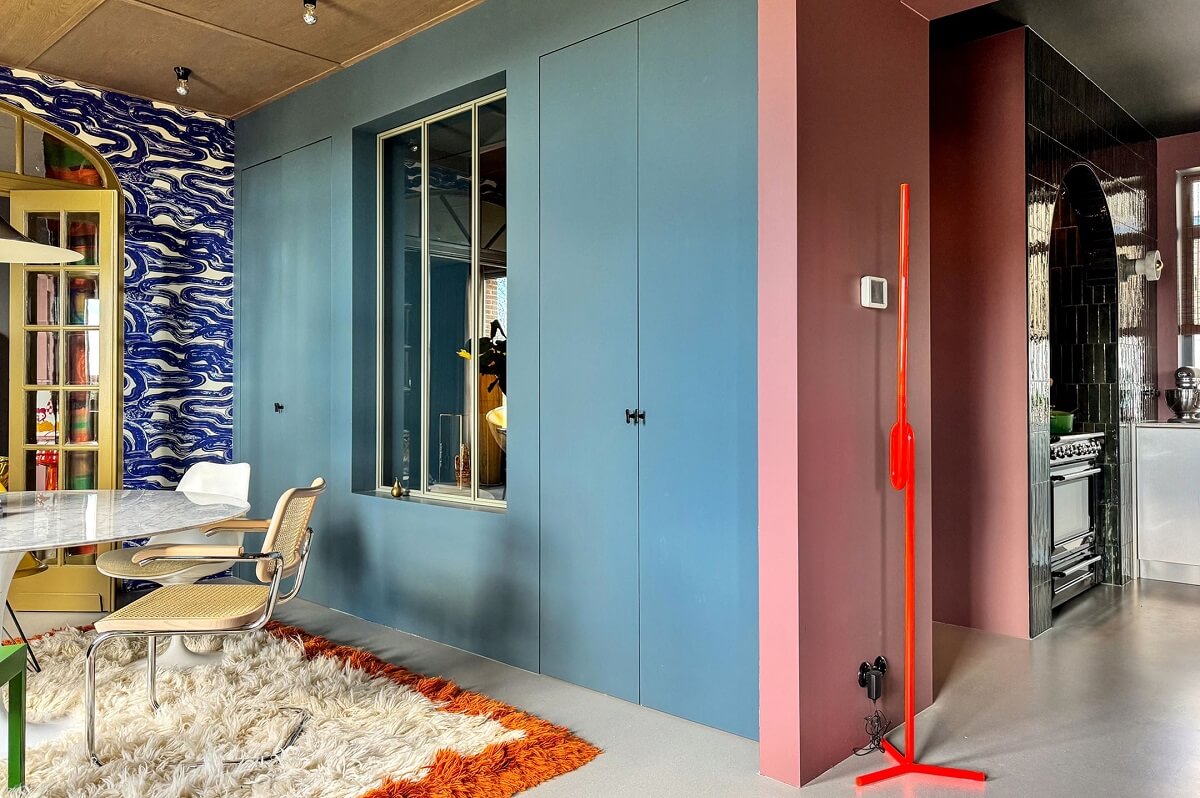 The Color Trends for 2025: Warm, Natural Shades and a Cheerful Accent 76 blue dining room with built in cabinets