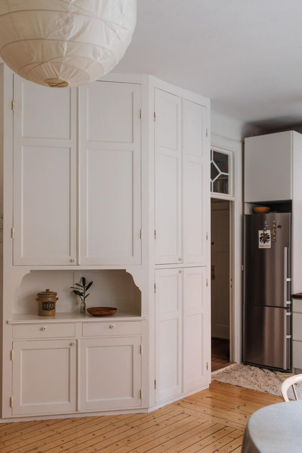 Period Details and Light Rooms in a Scandinavian Apartment 9 built in cabinets kitchen