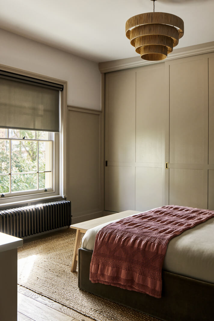 Historic Features and Modern Design in an English Regency Villa 17 calm colored bedroom