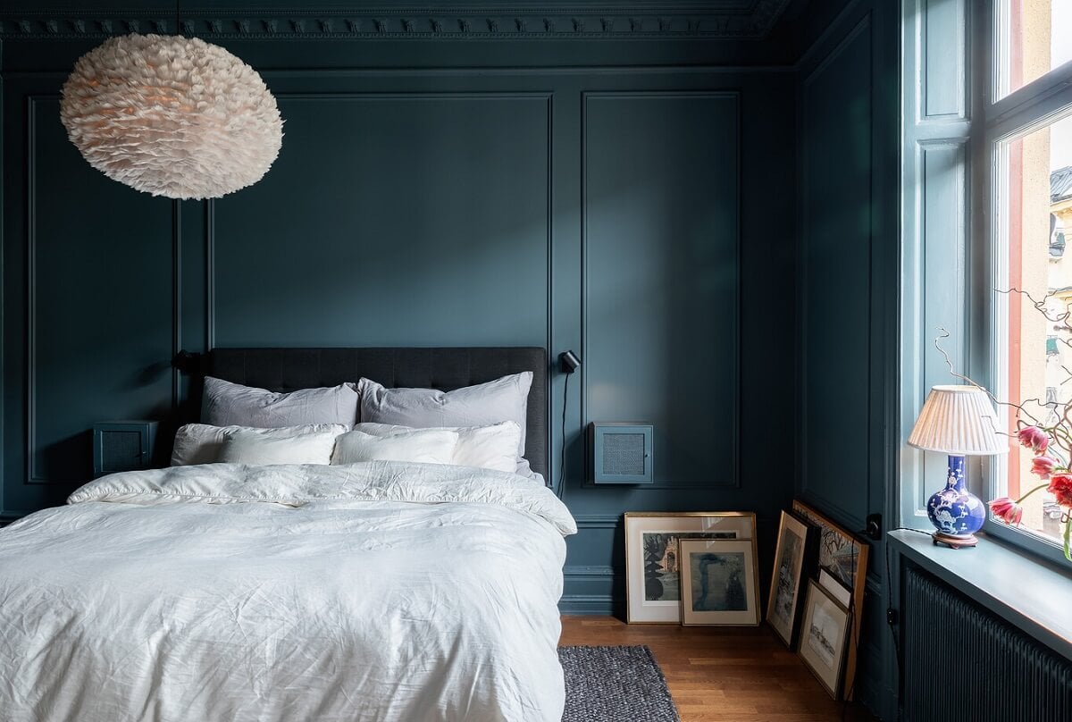 These Paint Colors Increase The Value of Your Home 6 classic dark blue bedroom