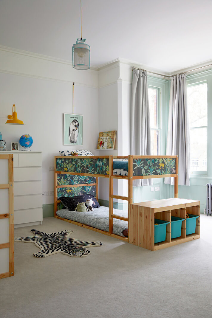 A Colorful London Family Home Renovated by Fraher & Finlay 26 double kids bedroom
