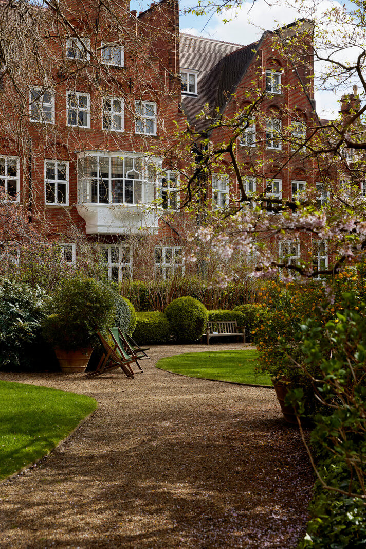Modern Interiors in an Architectural 19th Century Building 23 exterior ernest george buildings inner garden