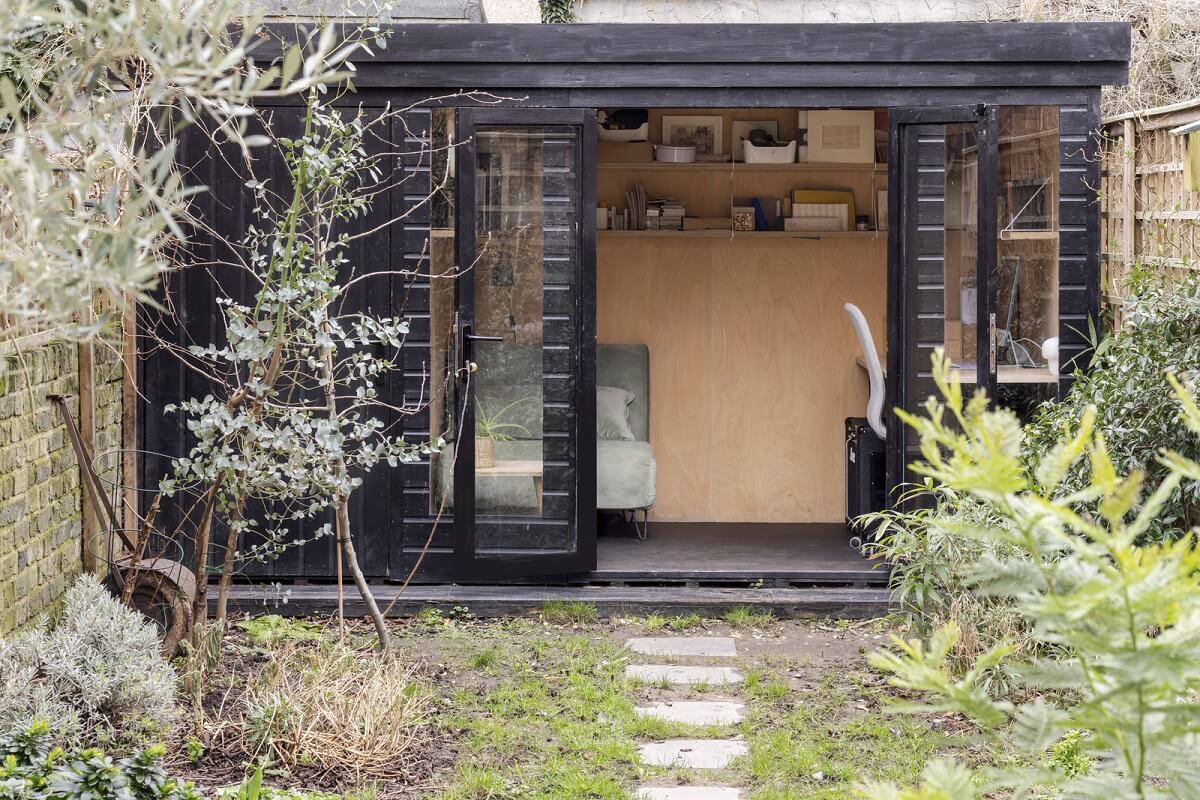 Light and Modern Spaces in a Small Victorian House 20 garden shed turned into home office
