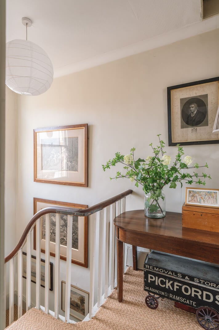 A Warm Muted Color Palette in a Victorian House 33 hallway
