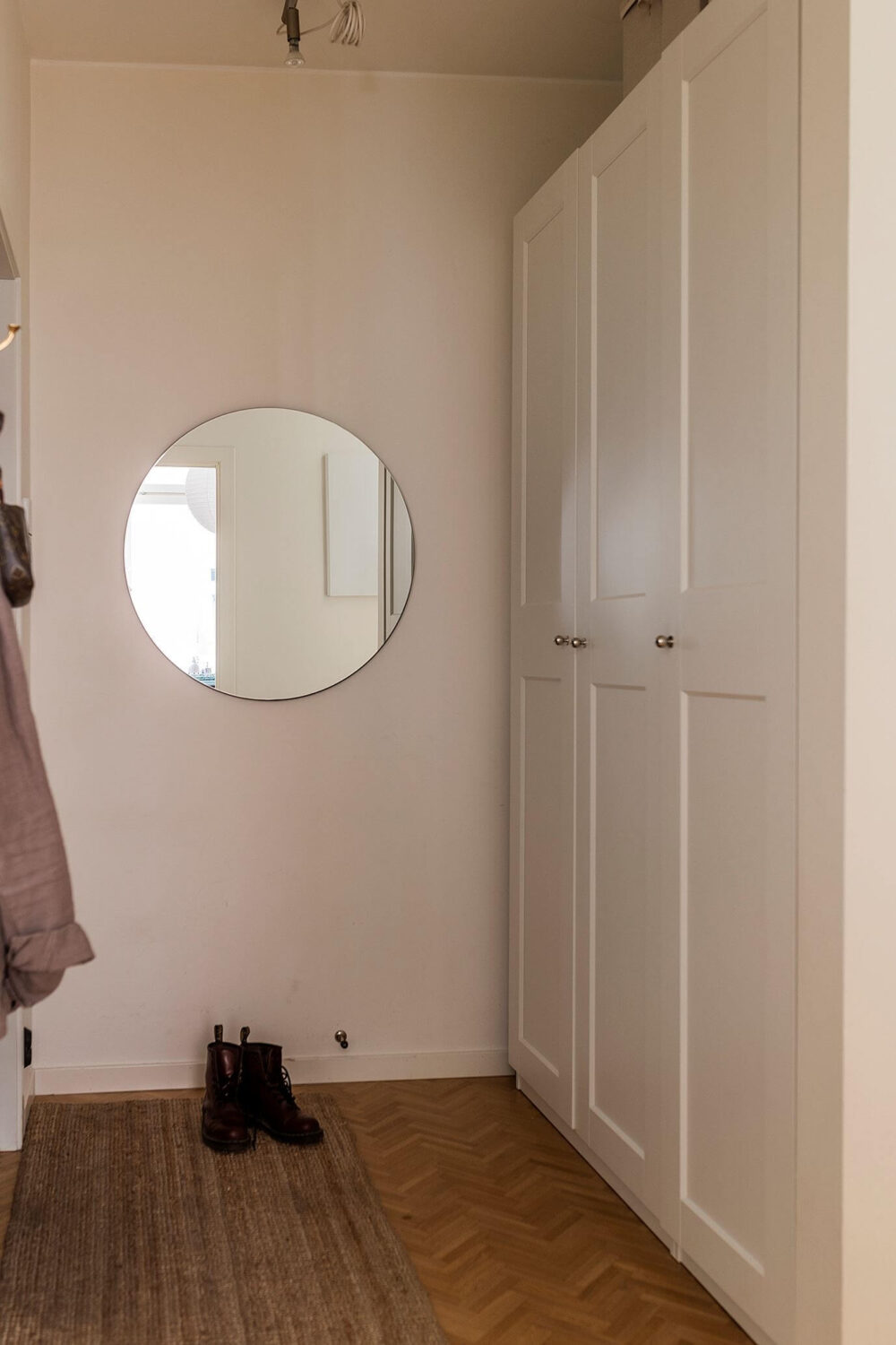 A Serene Modern Home in a Former Factory Building 17 hallway with wardrobes