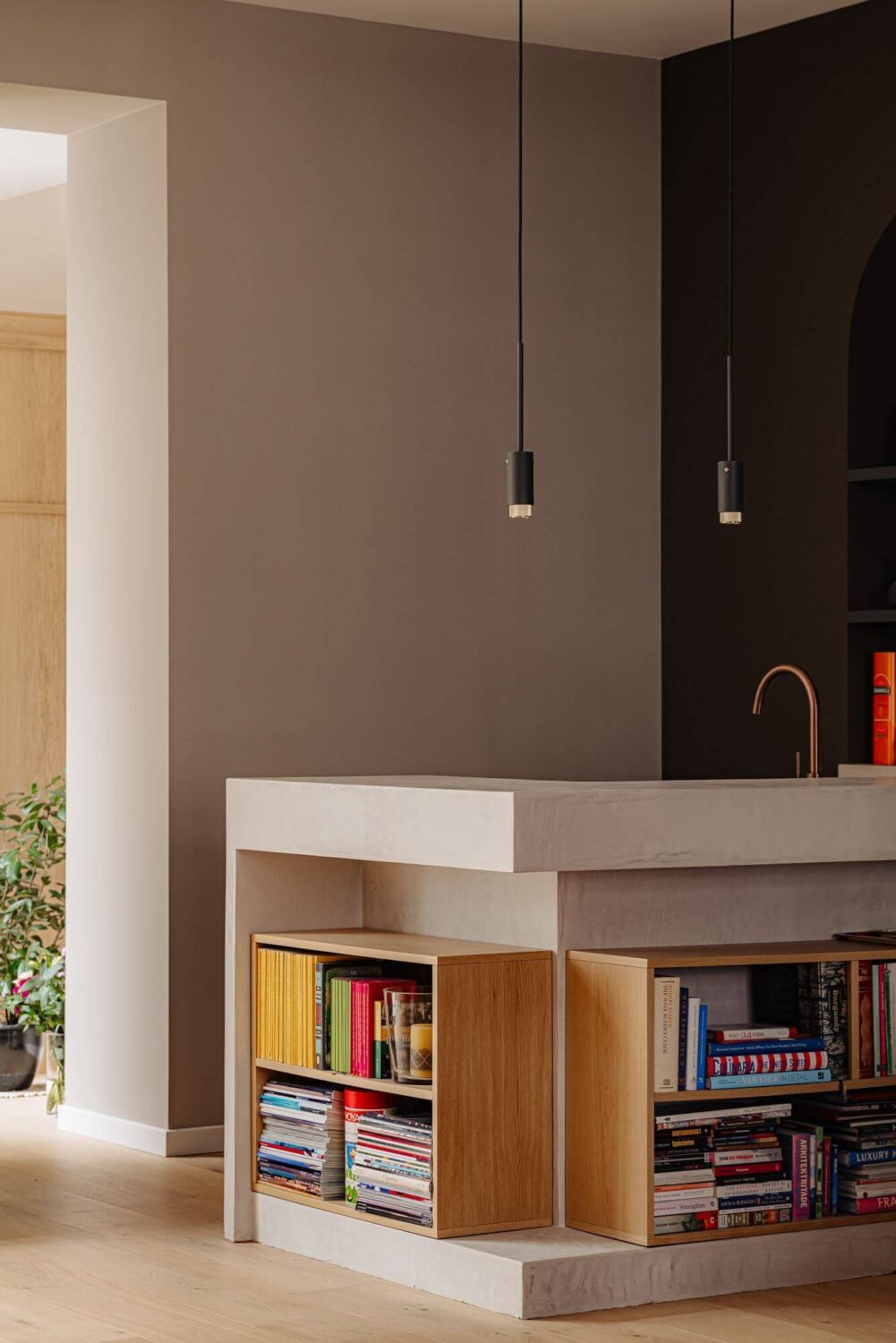 A Modern Garage Conversion in The Netherlands 13 home bar
