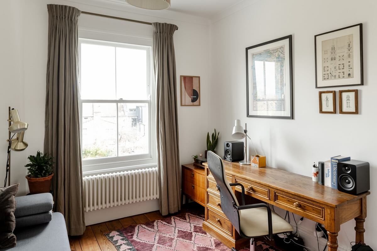 A Light London Family House with a Modern Extension 17 home office