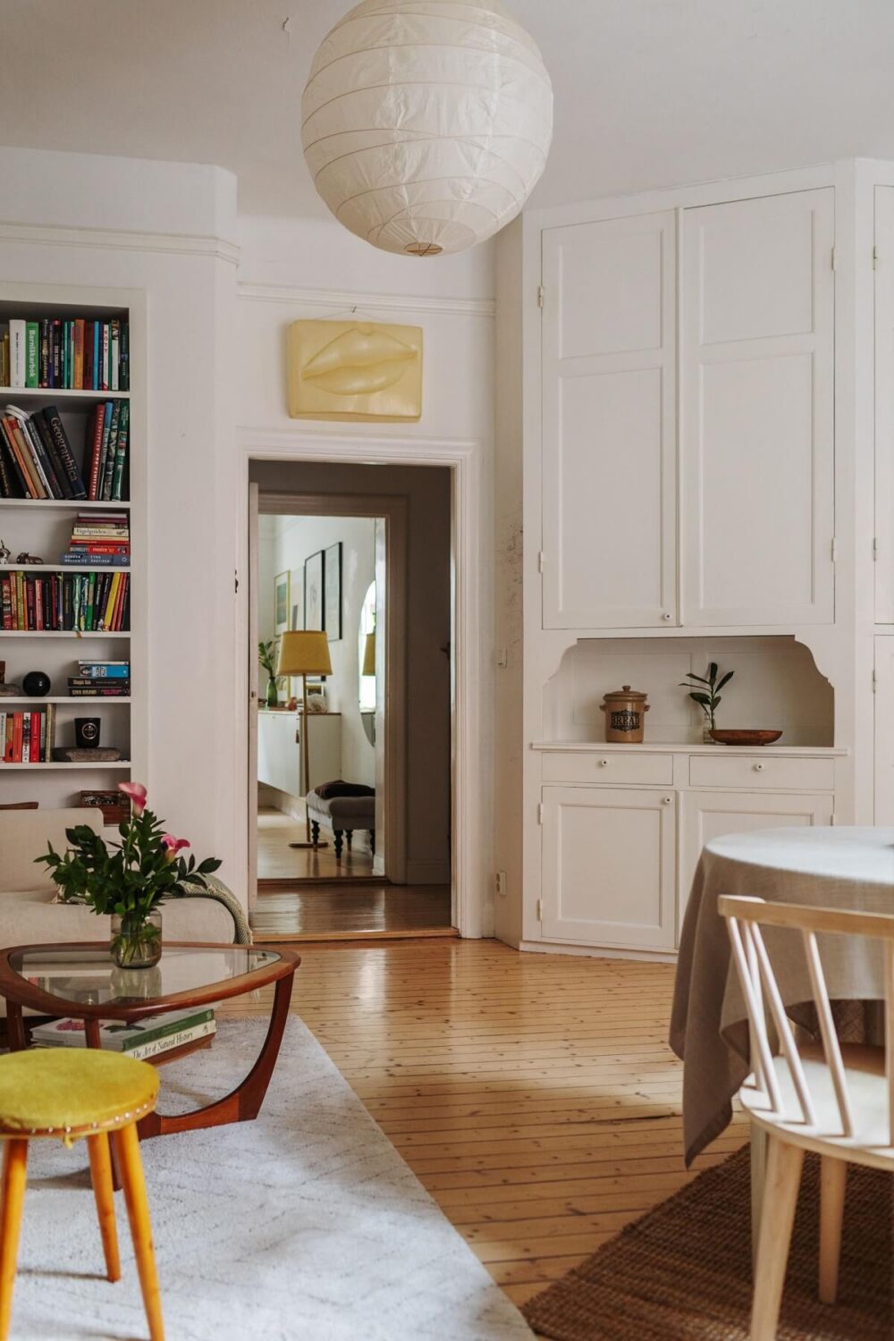 Period Details and Light Rooms in a Scandinavian Apartment 5 living room scandi style