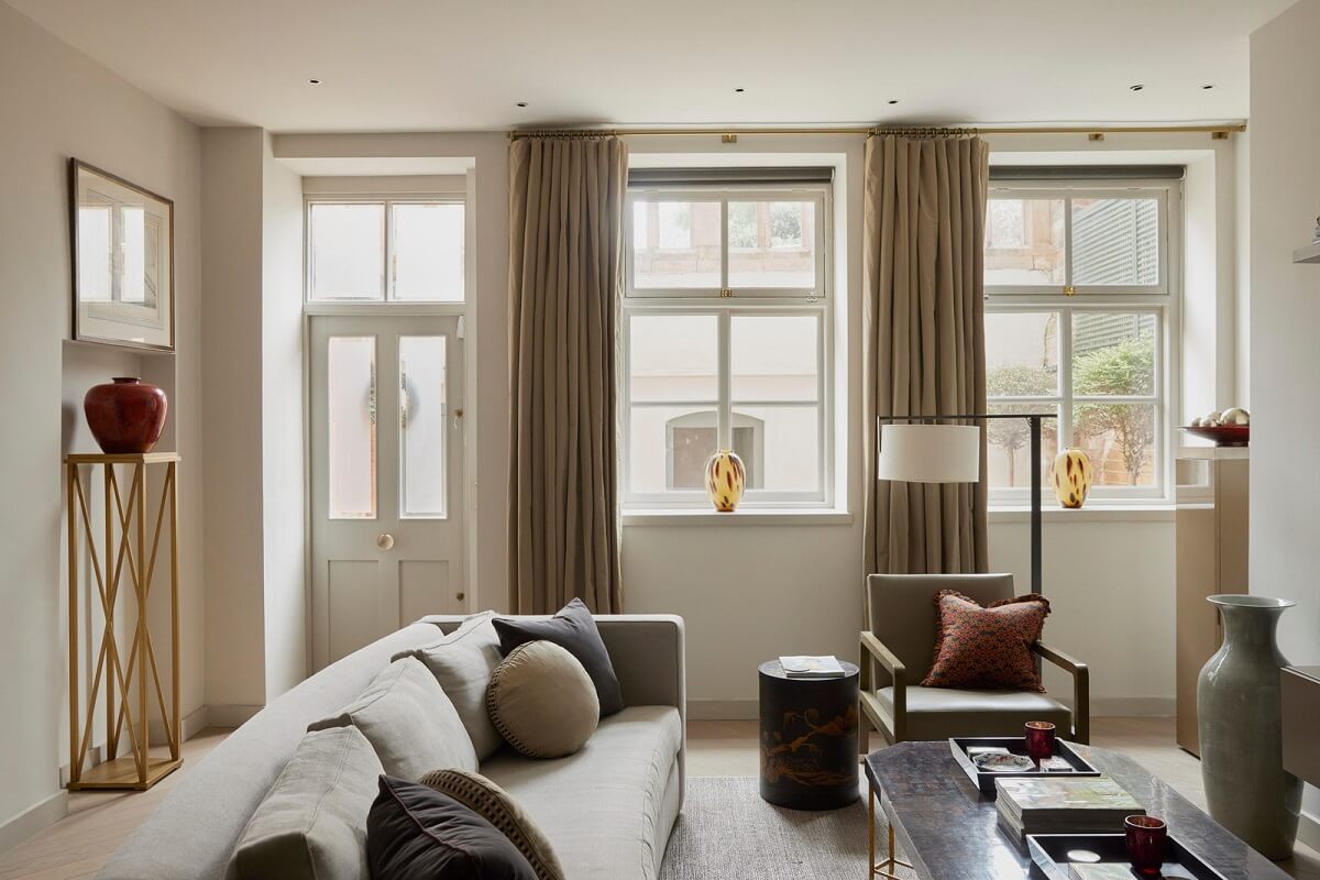 Modern Interiors in an Architectural 19th Century Building 2 modern living room in historic building