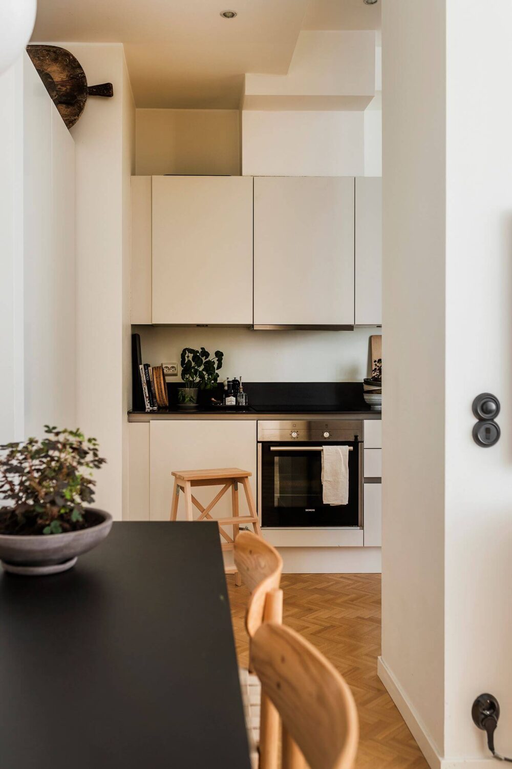 A Serene Modern Home in a Former Factory Building 7 open plan dining space with kitchen