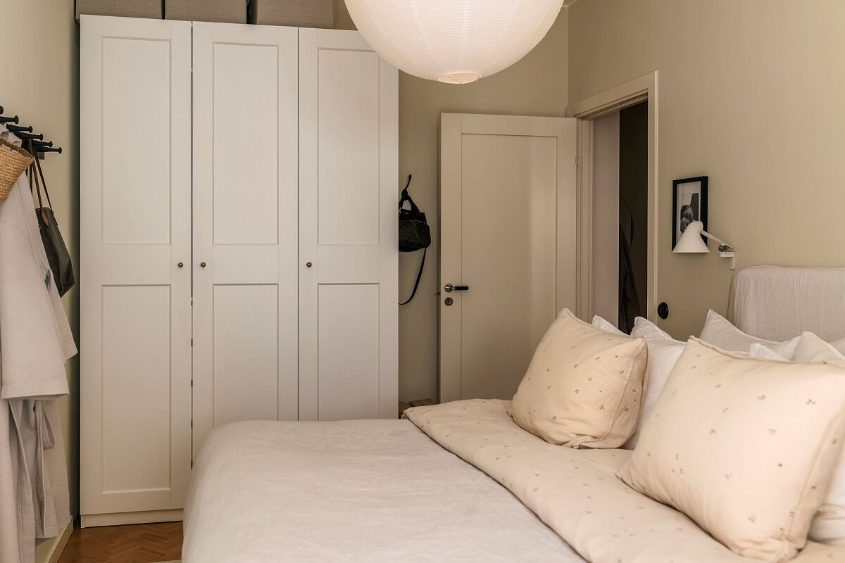 A Serene Modern Home in a Former Factory Building 9 serene beige bedroom