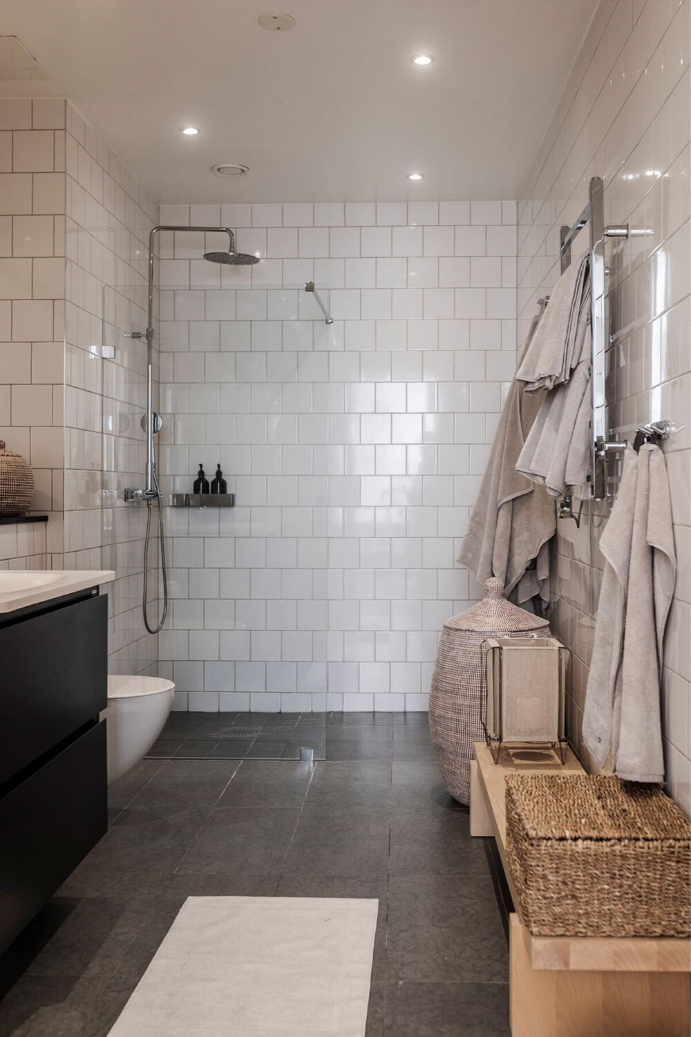 A Serene Modern Home in a Former Factory Building 16 spacious minimalistic bathroom