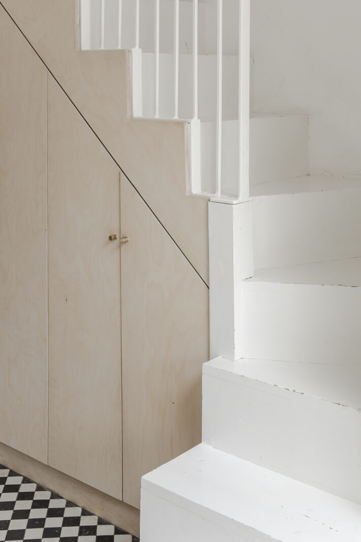 Light and Modern Spaces in a Small Victorian House 13 staircase detail
