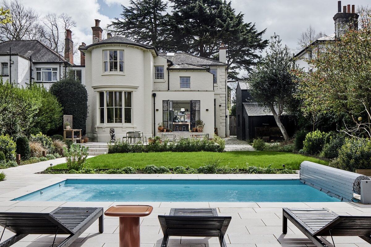 Historic Features and Modern Design in an English Regency Villa 26 swimming pool garden