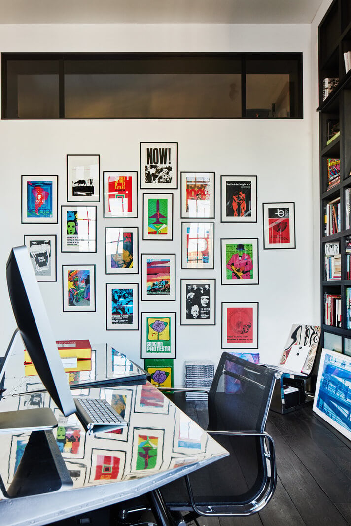 A Monochrome London Loft Filled with Art 20 art filled home office monochrome loft apartment london nordroom