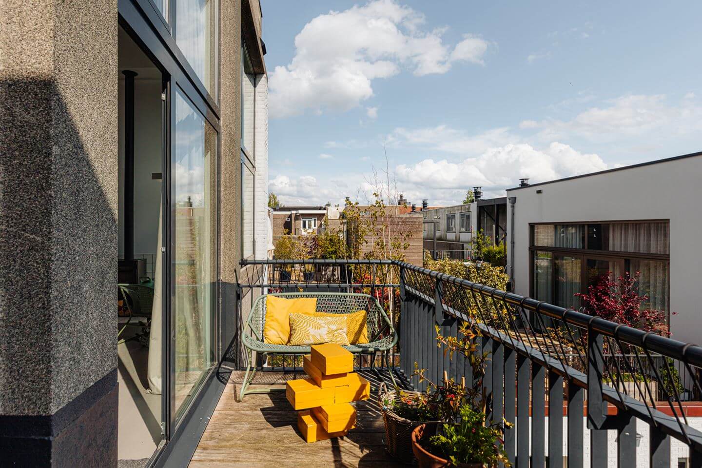A Modern Loft-Style School Conversion in Amsterdam 7 balcony