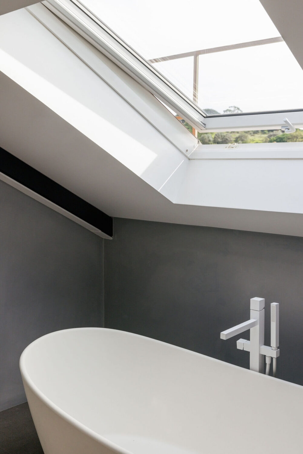 A Beautiful Loft Apartment in Portugal 11 bath under skylight loft portugal nordroom