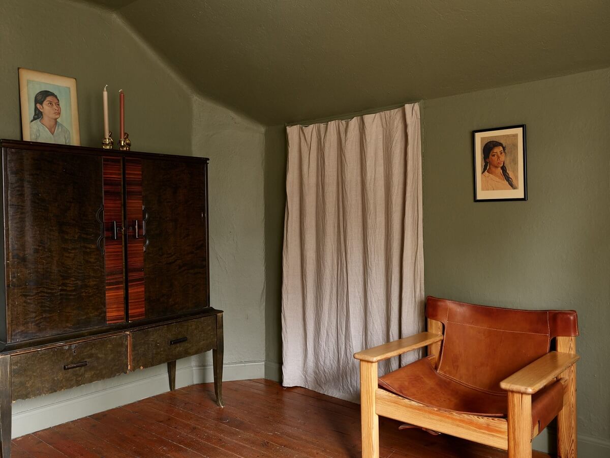 A Charming School Conversion in Sweden 23 bedroom antique cabinet