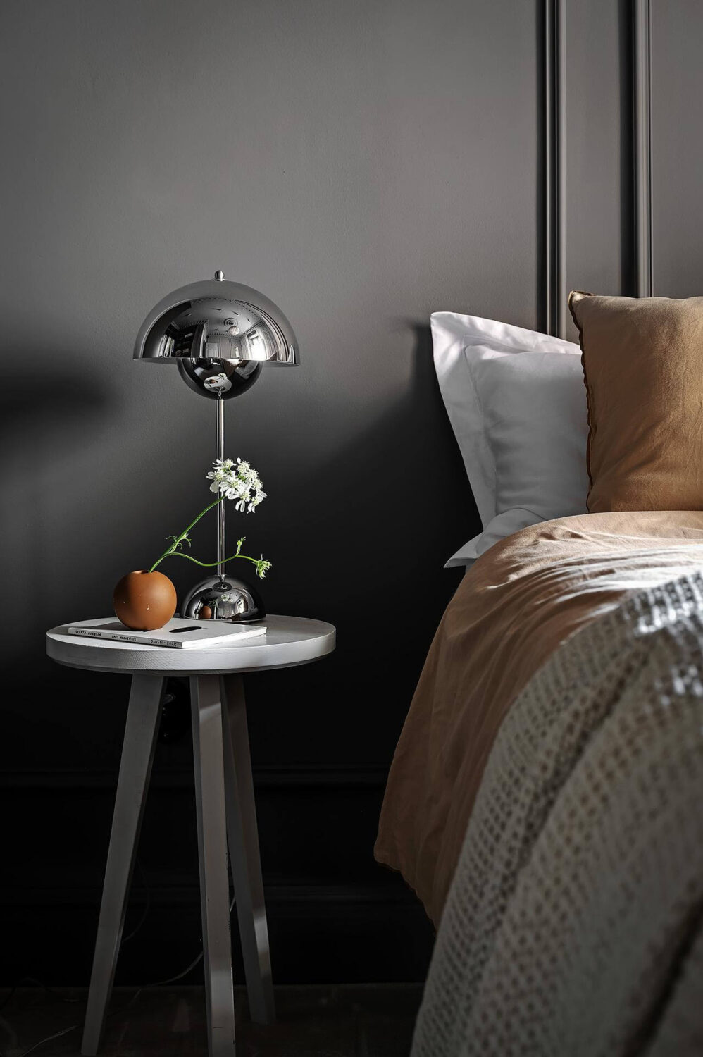 A Luxurious Renovated Apartment with Dark Gray Walls 19 bedroom detail