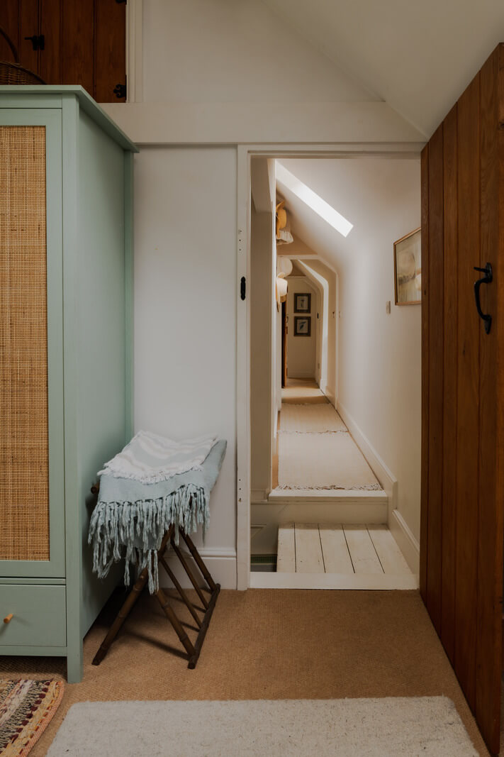 Ochre Yellow and Green Tones in a Cozy Welsh Cottage 20 bedroom landing