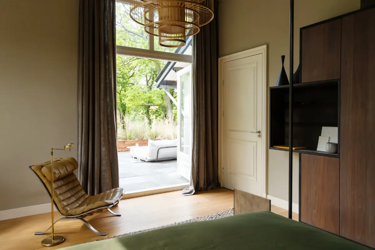 A Warm Atmosphere in a Historic Dutch Villa 21 bedroom-with-terrace