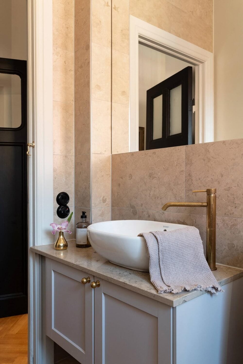 An Elegant Turn-of-the-Century Apartment in Stockholm 33 classic bathroom with brass fittings nordroom