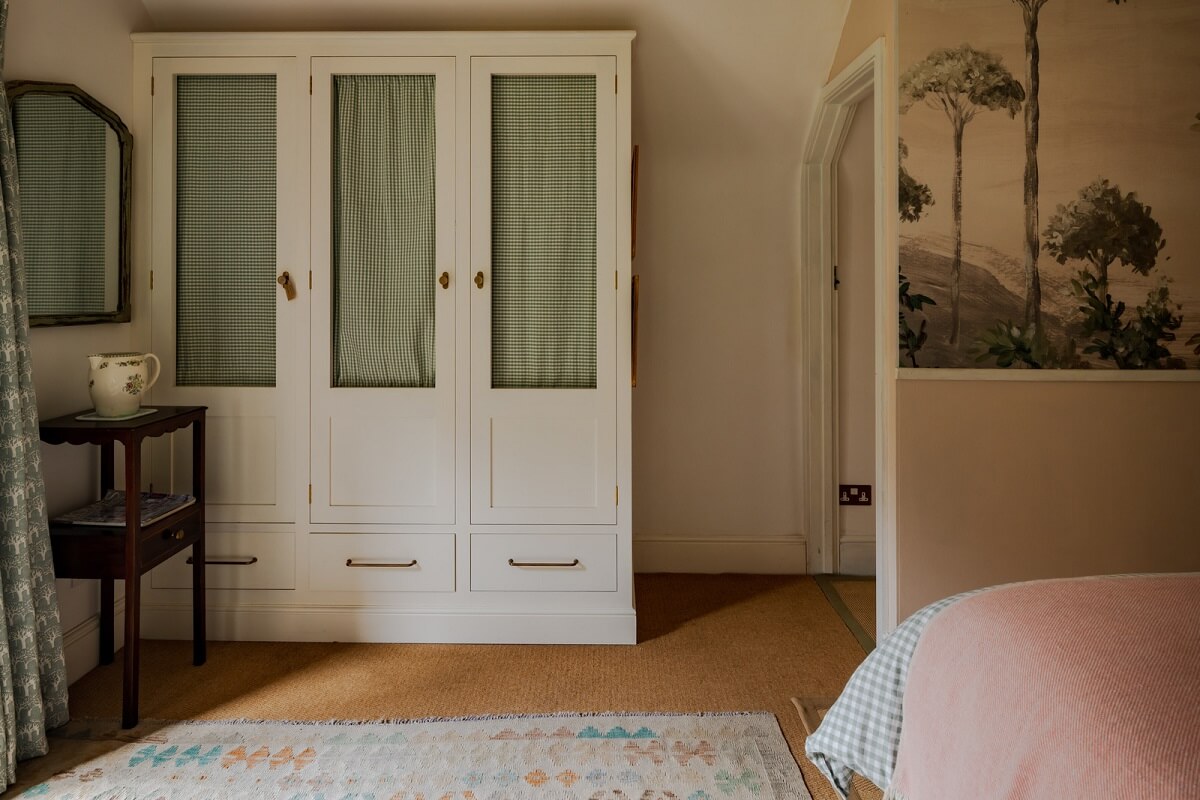 Ochre Yellow and Green Tones in a Cozy Welsh Cottage 17 cottage bedroom wardrobes