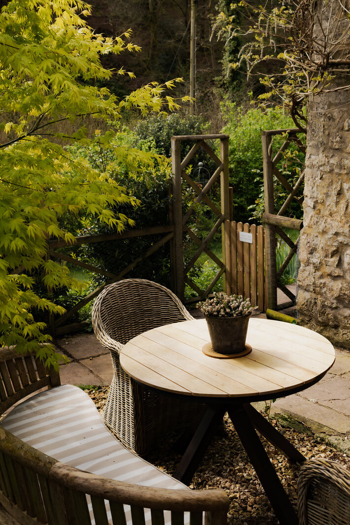 Ochre Yellow and Green Tones in a Cozy Welsh Cottage 26 cottage garden seating