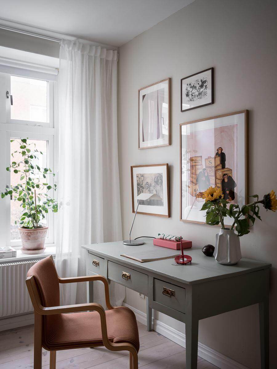 A Light Two Bedroom Apartment in Gothenburg 13 desk in bedroom